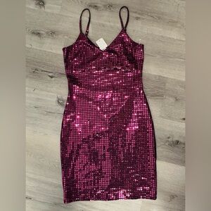 Inspired Hearts Fuchsia Sequin Mini Dress